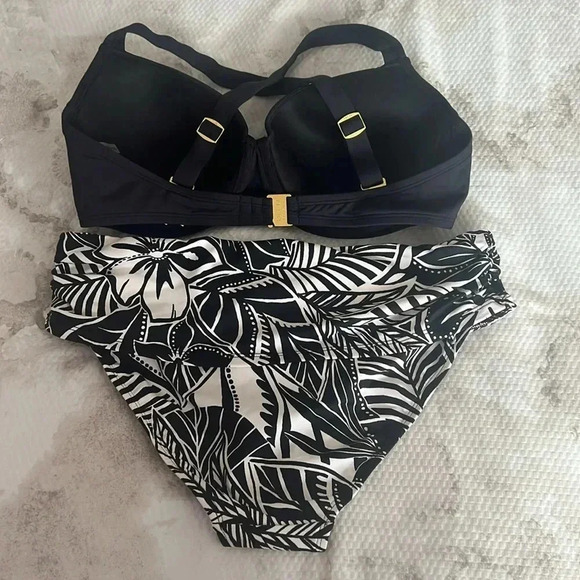 Bleu Rod Beattie Kore Twist Convertible Bikini Swim Top Size 36DD & Bottom Sz 10 - Picture 9 of 10
